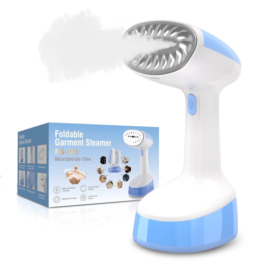 Loheer Steamer for Clothes, 110-240V Travel Steamer & Iron 2 in 1, 1500W Powerful Steam, Portable Handheld Garment Wrinkle Remover, 15s Fast Heat-Up for Global & Europe